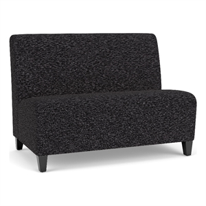 Lesro Ravenna Reception Armless Loveseat in Black