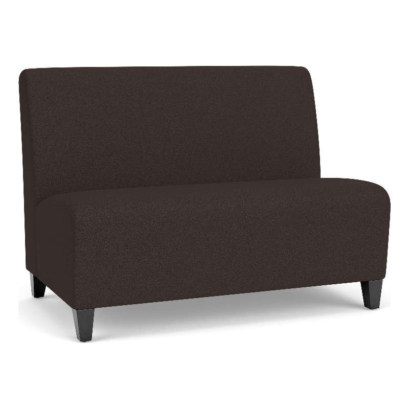 Lesro Ravenna Reception Armless Loveseat in Brown