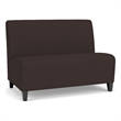 Lesro Ravenna Reception Armless Loveseat in Brown