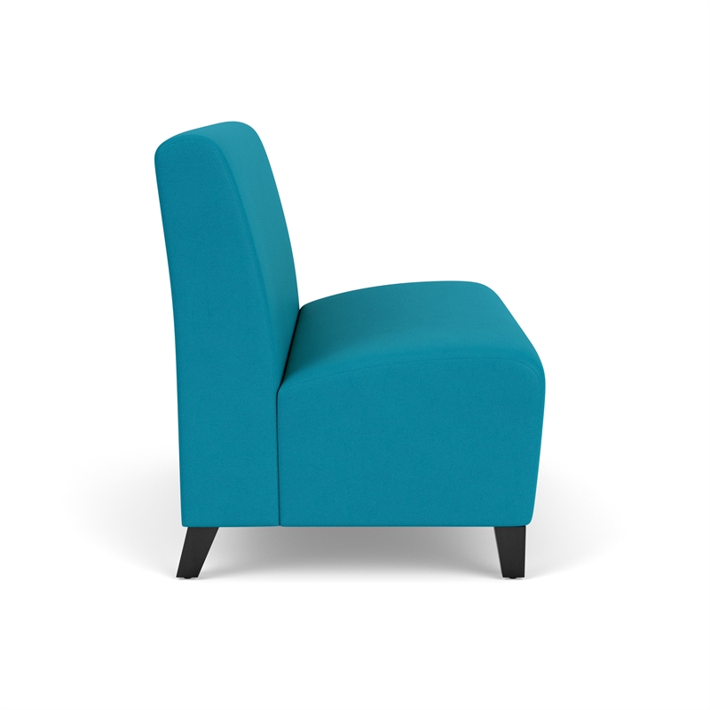 Lesro Ravenna Reception Armless Loveseat in Teal
