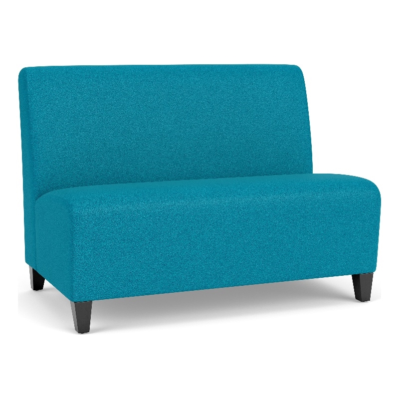 Lesro Ravenna Reception Armless Loveseat in Teal