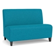 Lesro Ravenna Reception Armless Loveseat in Teal