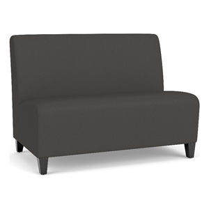 Lesro Ravenna Reception Armless Loveseat in Gray