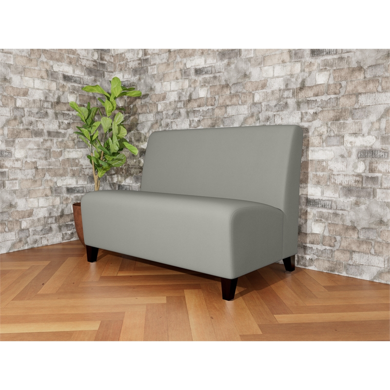 Lesro Ravenna Reception Armless Loveseat in Gray