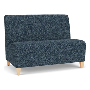 Lesro Ravenna Reception Armless Loveseat in Blue