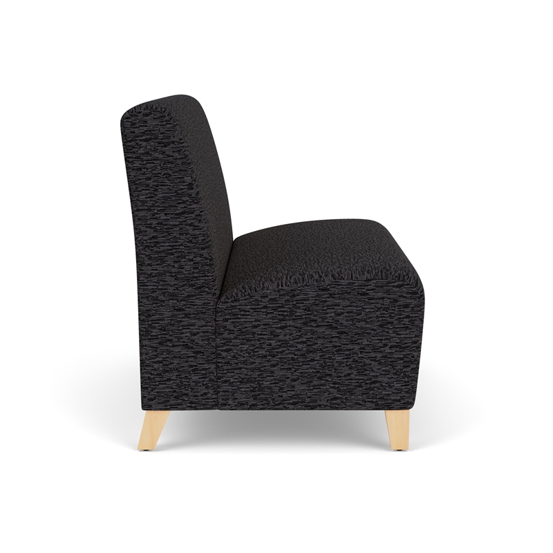 Lesro Ravenna Reception Armless Loveseat in Black