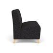 Lesro Ravenna Reception Armless Loveseat in Black