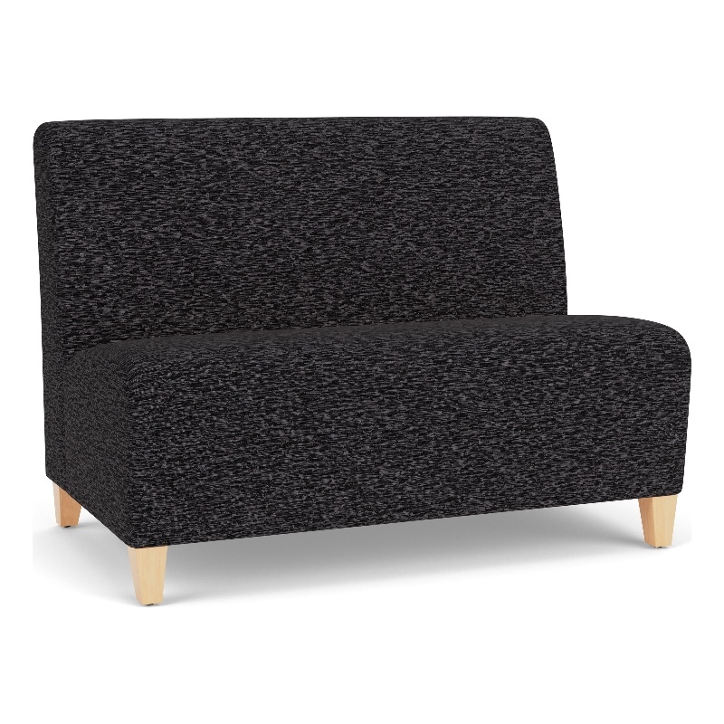 Lesro Ravenna Reception Armless Loveseat in Black