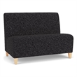 Lesro Ravenna Reception Armless Loveseat in Black