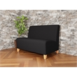 Lesro Ravenna Reception Armless Loveseat in Black