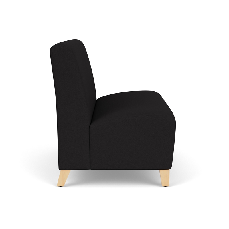 Lesro Ravenna Reception Armless Loveseat in Black