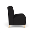 Lesro Ravenna Reception Armless Loveseat in Black
