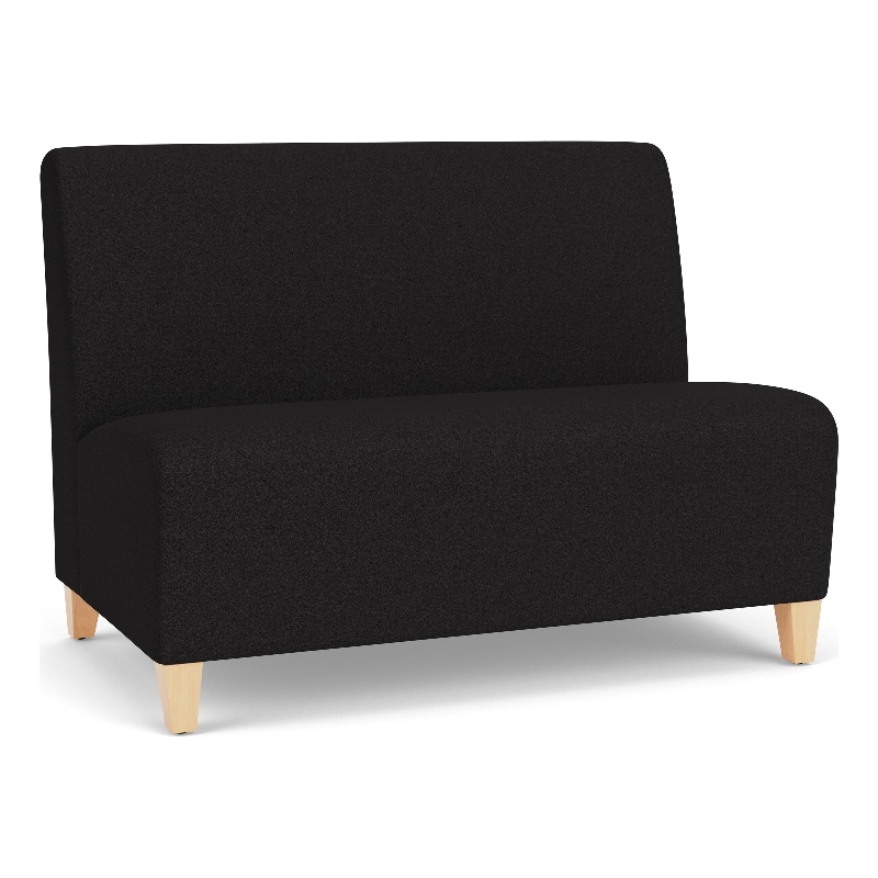 Lesro Ravenna Reception Armless Loveseat in Black