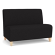 Lesro Ravenna Reception Armless Loveseat in Black