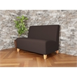 Lesro Ravenna Reception Armless Loveseat in Brown
