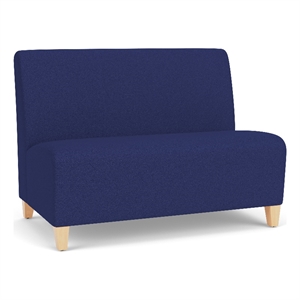 Lesro Ravenna Reception Armless Loveseat in Blue