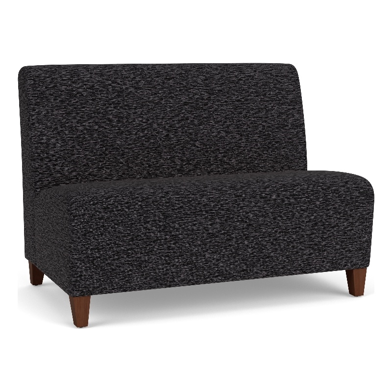 Lesro Ravenna Reception Armless Loveseat in Black