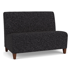 Lesro Ravenna Reception Armless Loveseat in Black