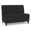 Lesro Ravenna Reception Armless Loveseat in Black