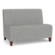 Lesro Ravenna Reception Armless Loveseat in Gray