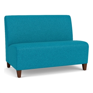 Lesro Ravenna Reception Armless Loveseat in Teal