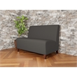 Lesro Ravenna Reception Armless Loveseat in Gray