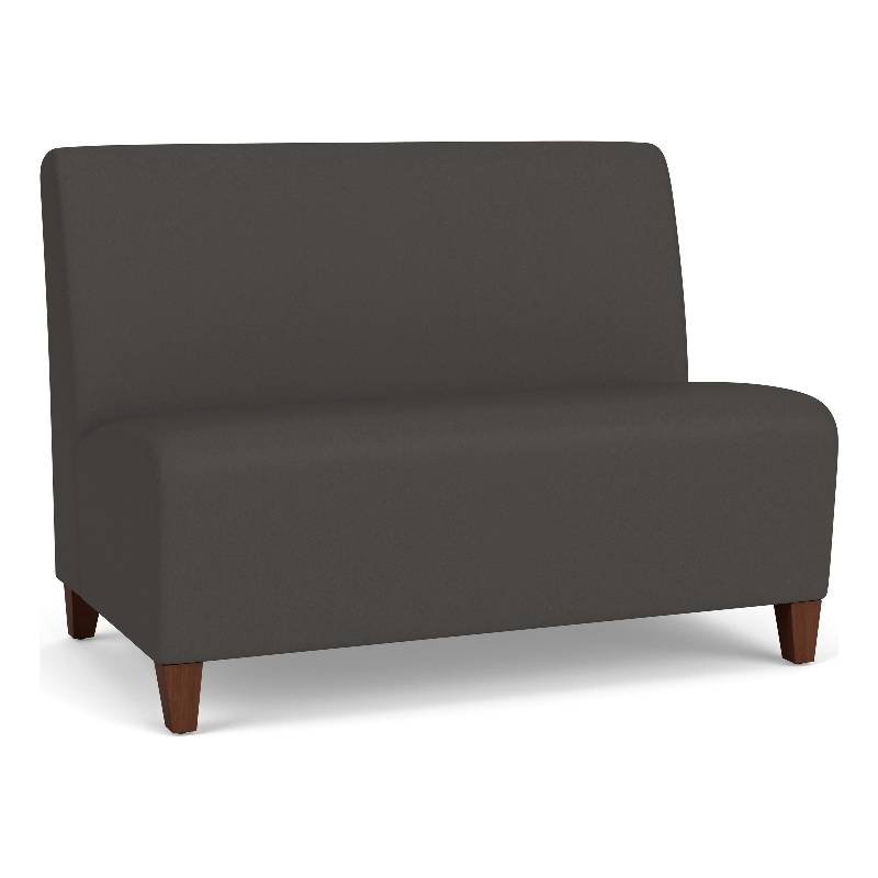 Lesro Ravenna Reception Armless Loveseat in Gray