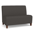 Lesro Ravenna Reception Armless Loveseat in Gray