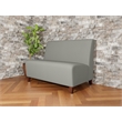 Lesro Ravenna Reception Armless Loveseat in Gray