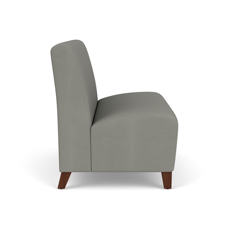 Lesro Ravenna Reception Armless Loveseat in Gray