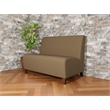 Lesro Ravenna Reception Armless Loveseat in Brown