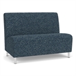 Lesro Ravenna Reception Armless Loveseat in Blue