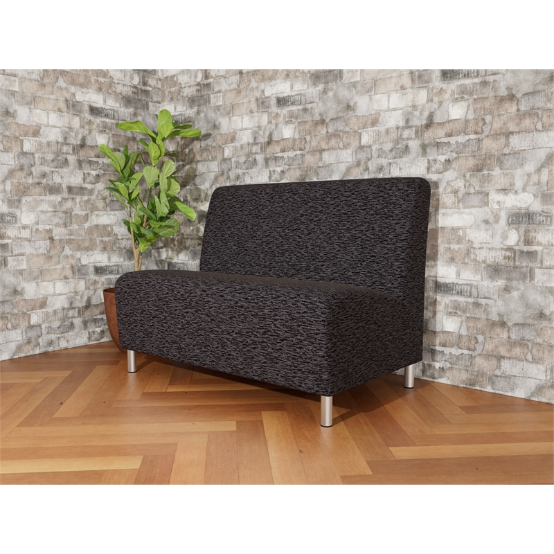 Lesro Ravenna Reception Armless Loveseat in Black