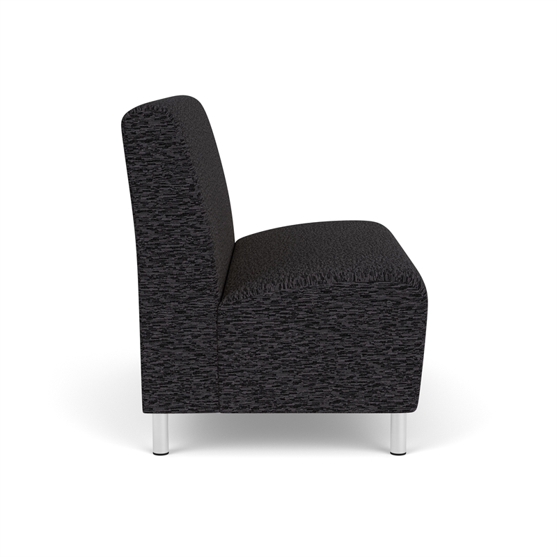 Lesro Ravenna Reception Armless Loveseat in Black