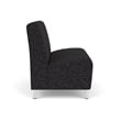 Lesro Ravenna Reception Armless Loveseat in Black