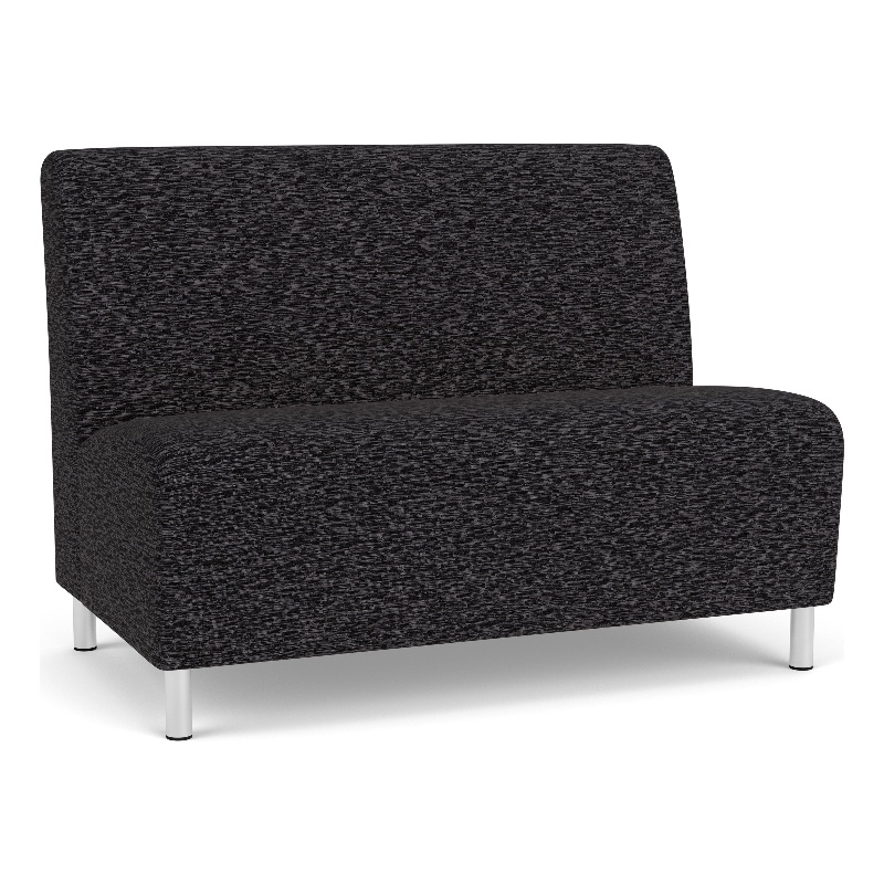 Lesro Ravenna Reception Armless Loveseat in Black