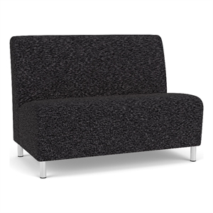 Lesro Ravenna Reception Armless Loveseat in Black