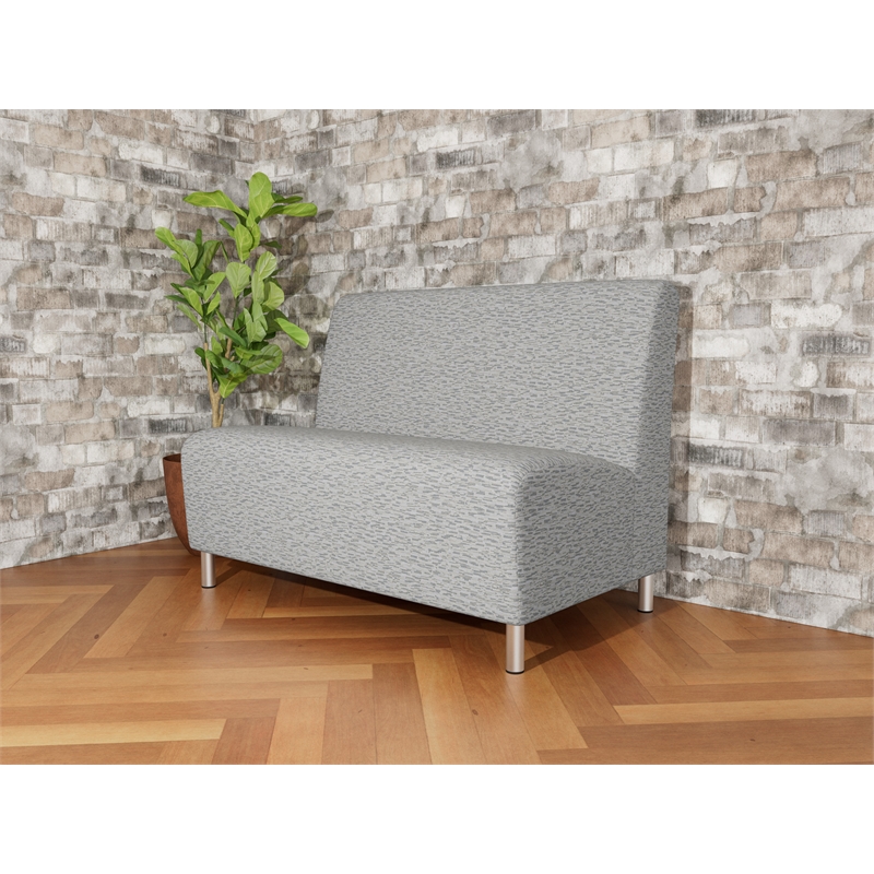 Lesro Ravenna Reception Armless Loveseat in Gray
