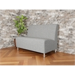 Lesro Ravenna Reception Armless Loveseat in Gray