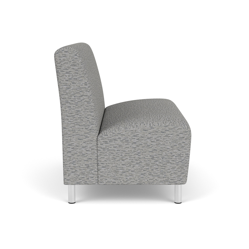 Lesro Ravenna Reception Armless Loveseat in Gray