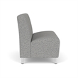 Lesro Ravenna Reception Armless Loveseat in Gray