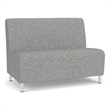 Lesro Ravenna Reception Armless Loveseat in Gray