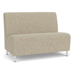 Lesro Ravenna Reception Armless Loveseat in Beige