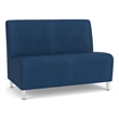 Lesro Ravenna Reception Armless Loveseat in Blue
