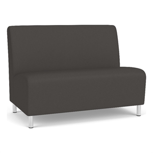 Lesro Ravenna Reception Armless Loveseat in Gray