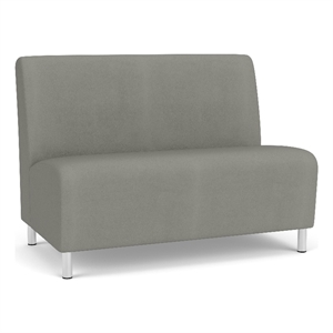 Lesro Ravenna Reception Armless Loveseat in Gray