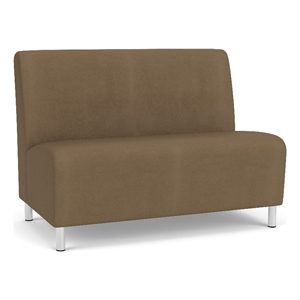 Lesro Ravenna Reception Armless Loveseat in Brown