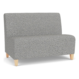 Lesro Ravenna Reception Armless Loveseat in Gray