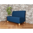 Lesro Ravenna Reception Armless Loveseat in Blue