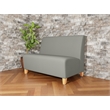 Lesro Ravenna Reception Armless Loveseat in Gray